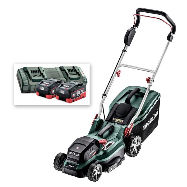 Metabo 36V (2 x 18V) 360mm Lawn Mower Kit AU60171600