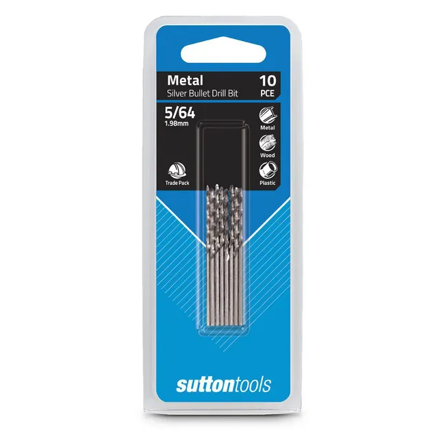 Sutton 10PK 5/64in Jobber Drill Bit Silver Bullet D1040198