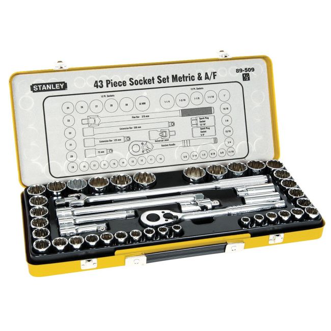 Stanley 43PC 1/2" Socket Set 89-509