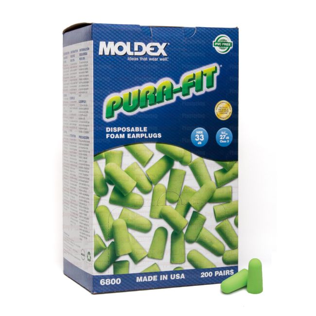 Moldex Ear Plugs 200 Pairs Pura-Fit ® Disposable 6800