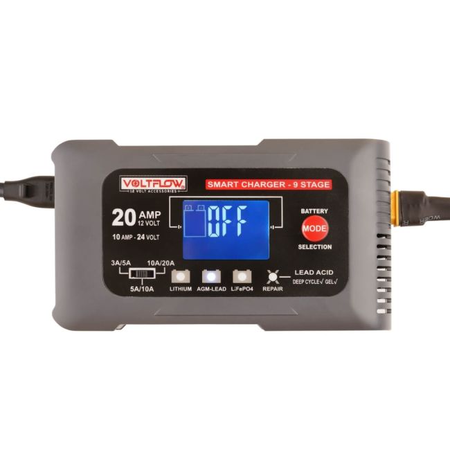 Voltflow 12-24V 9-Stage Smart Battery Charger  VF2024BC