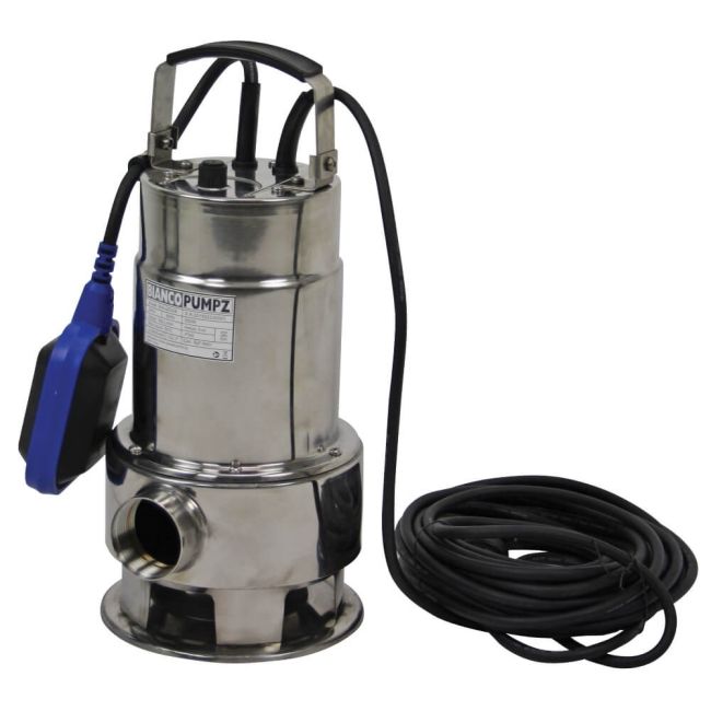 Bianco Submersible Vortex Pump with float  Suitable for Soft Solids 193L/Min 6.2m 550W 240V BIA-Q550B