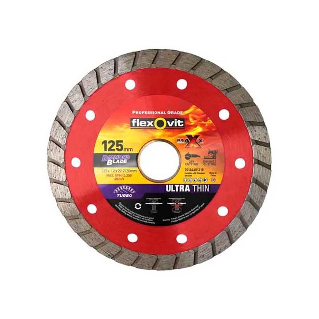 Flexovit 125mm Turbo Diamond Blade for General Purpose Cutting 70184601315