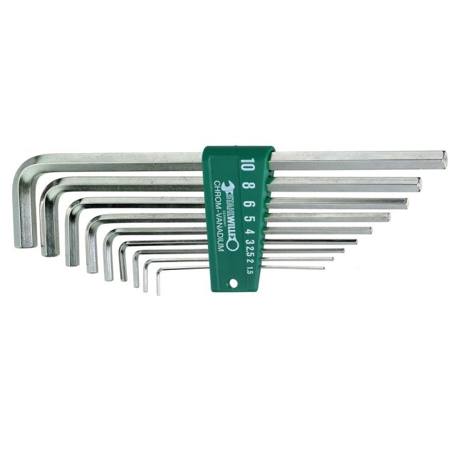 Stahlwille 9PC HEX KEY SET LONG SRS METRIC NICKEL PLATED 96432101