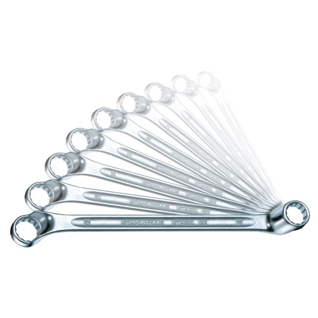 Stahlwille SET  10PC DBL END RING SPANNER   (1/4" X 5/16"-7/8" X 15/16") SW20A/10 - 96414405