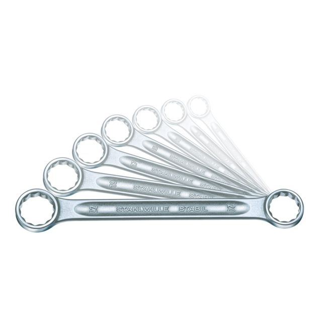 Stahlwille SET  10PC DBL END RING SPANNER 6MM X 7MM - 30MM X 32MM SW21/10 - 96410501