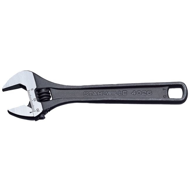 Stahlwille WRENCH  375MM (15") ADJUSTABLE  LEFT HAND  CV GUNMETAL FINISH SW4026 15 - 40260115
