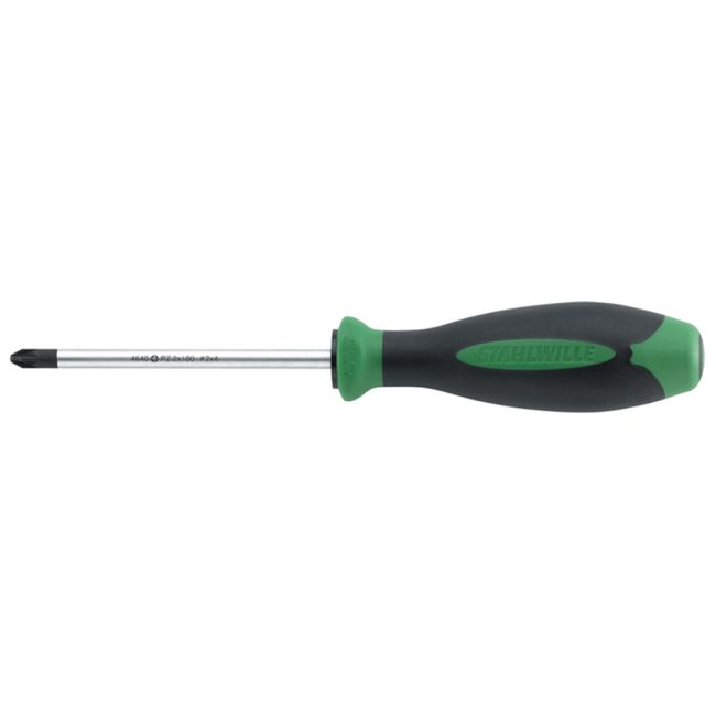 Stahlwille SCREWDRIVER PH#0 DRALL+POZIDRV   165MM LONG 2-COMPONENT HNDL SW4640 0 - 46403000