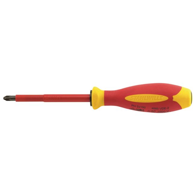 Stahlwille SCREWDRIVER PH#0 VDE DRALL 145MM 2-COMPONENT HANDLE SW4665 VDE 0 - 46653000