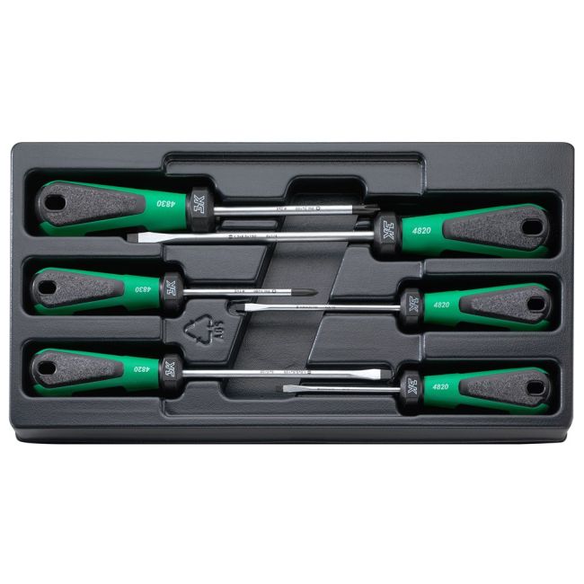 Stahlwille 6PC 3K DRALL SCREWDRIVER SET  4 SLOT / 2 PHILLIPS SW4891