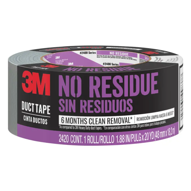 3M Duct Tape No Residue 48mm x 18.2m 70009140818