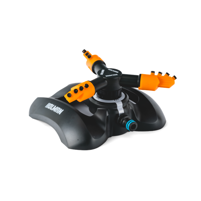 Holman 3-Arm Rotating Sprinkler W/Heavy Duty Weighted Base 7140H