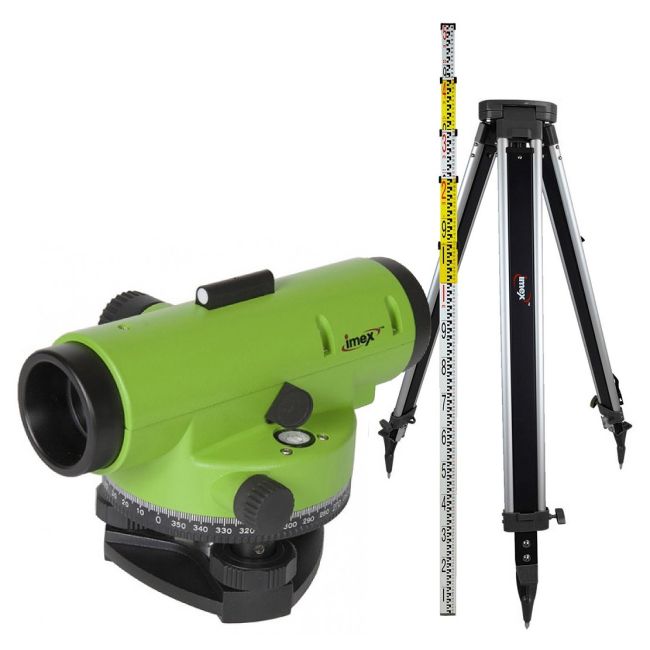 Imex ILAR32S Auto Level 32x Magnification Cast Metal + Tripod & 5m Staff ILAR32S 012-ILAR32S
