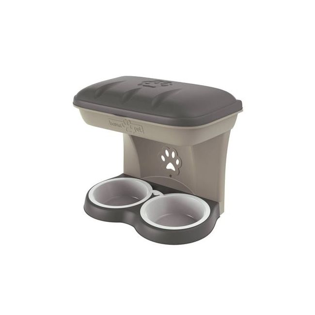 Bama Pet Taupe Food Stand PB-19040