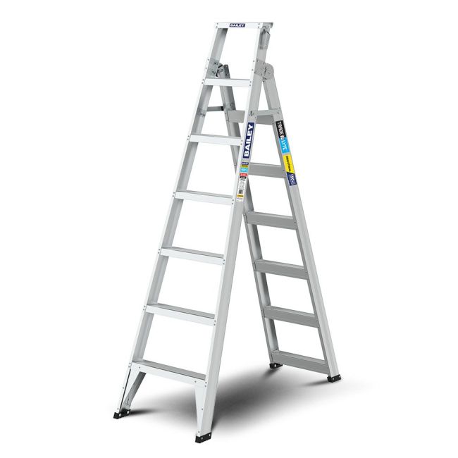 Bailey Aluminium Dual Purpose Ladder 150kg 2.1m 7 Step Trade LYTE FS14023 