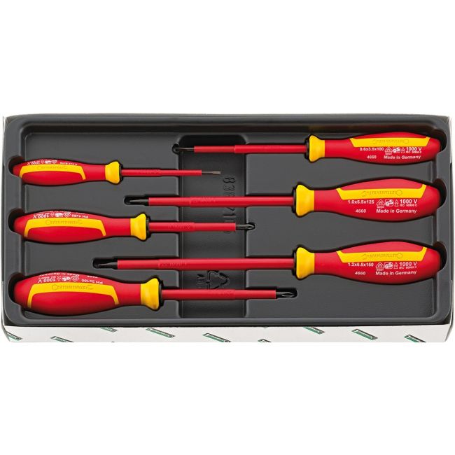 Stahlwille SET  6PC DRALL+ VDE SCREWDRIVER SET 4 SLOT / 2 PHILIPS HEAD SW4695VDE - 96469515