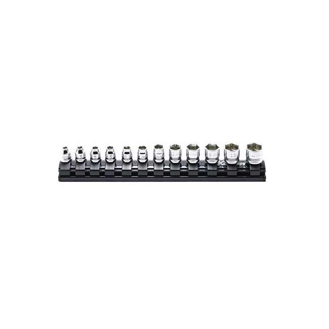 Koken Socket Set 1/4Dr 4-14MM 12PC.On Magnetic Rail KORS2400MZ/12