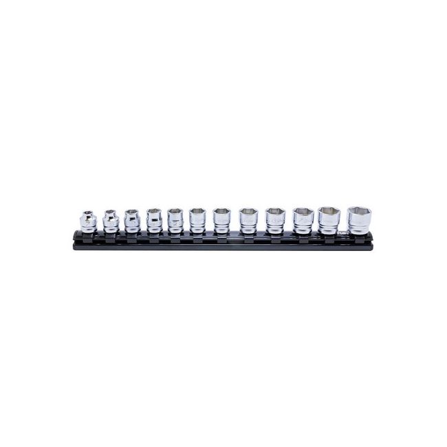 Koken Socket Set 3/8" Drive 12 Piece On Magnetic Rail 7-19MM KORS3400MZ/12