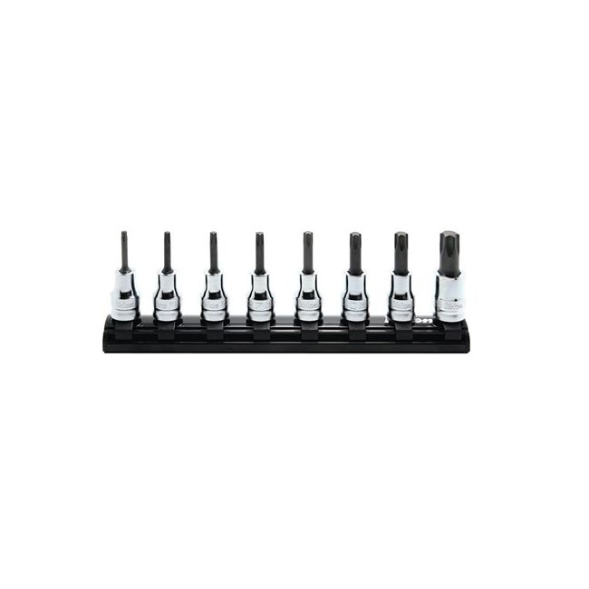 Koken 8PC 3/8"Dr T20-T55 50MM Torx On Magnetic Rail Socket Set KORS3025Z/8-L50