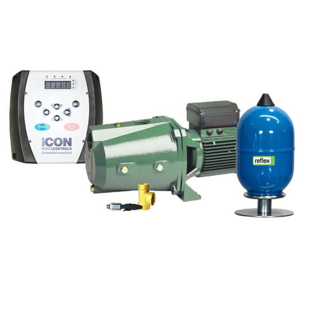 DAB VFD Pressure System Inc Transducer  3 way tee  8L Pressure Tank & Drive DAB-300MVFD