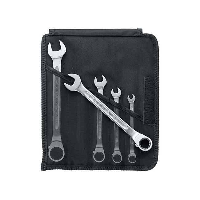 Stahlwille 5PC 8-19mm Reversible Combination Ratcheting Spanner Set SW17/5