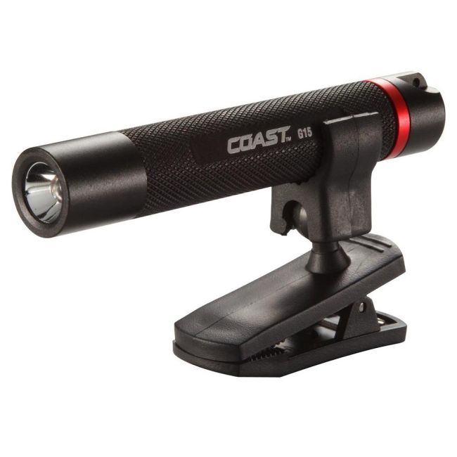 Coast LED Torch Inspection Beam 65 Foot Range with Clip Flashlight Penlight G15