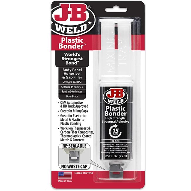 JB Weld Plastic Bonder Syringe 25ML 50139