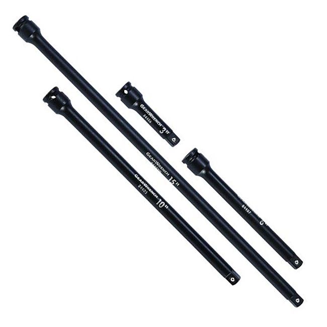 GearWrench Impact Extension Set 4 Piece 3/8"Dr 3", 6", 10" & 15" 84926N