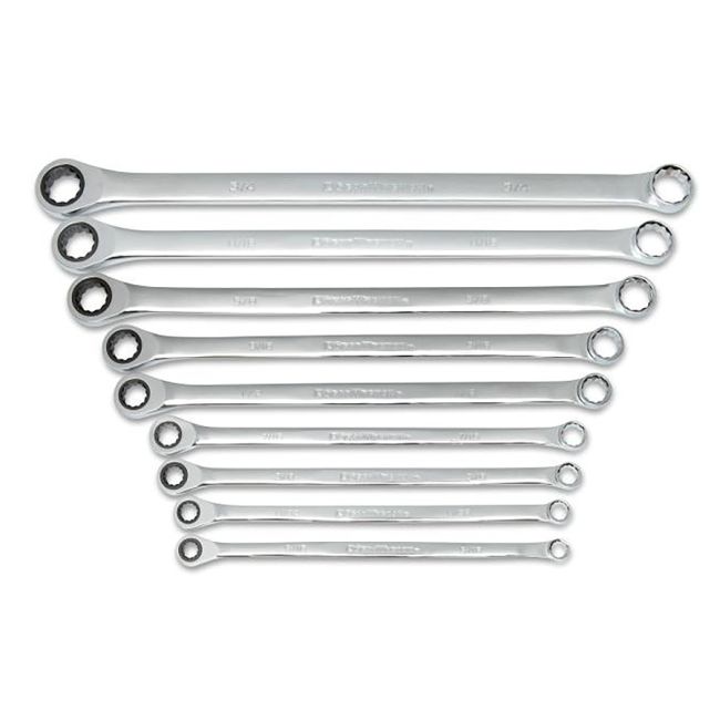 GearWrench 9 Piece XL Ratcheting SAE Wrench Set 85998