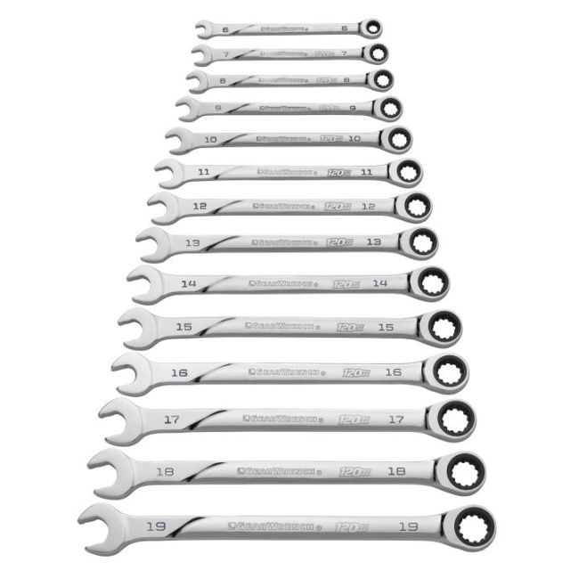 Gearwrench 14PC 120XP Universal Spline XL Ratcheting Combination Metric Wrench Set 86426
