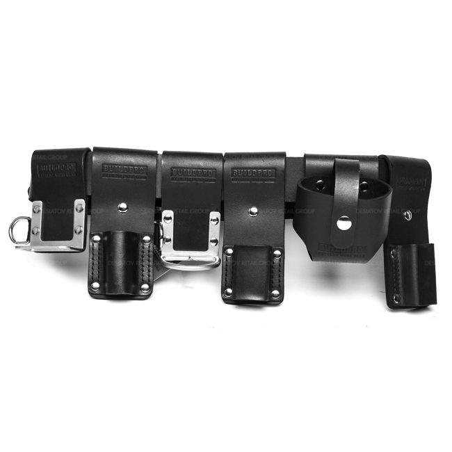 BuildPro Scaffolders Belt Kit Leather Heavy Duty Stitching LBBSBK