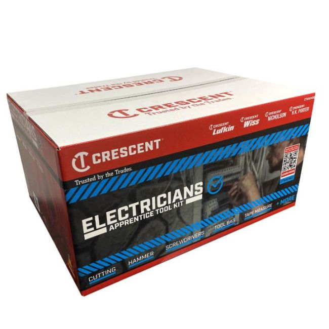 Crescent Lufkin Plumb Weller Nicholson 37Pc Electricians Apprentice Kit CTKAE400