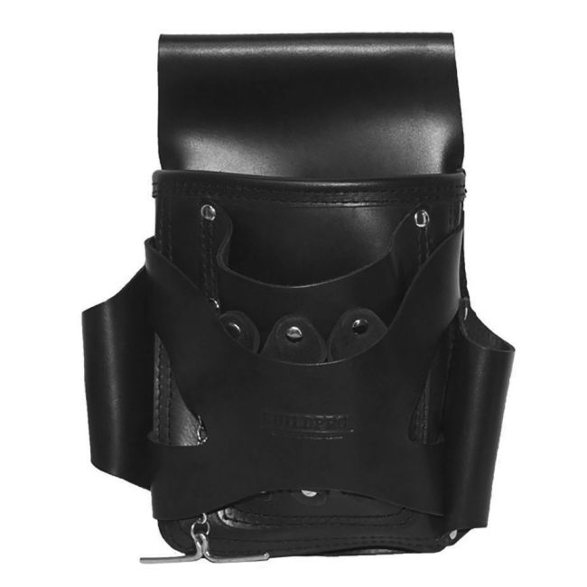 BuildPro Electrician's Tool Pouch Leather Heavy Duty Stitching Bag LBFEP