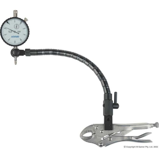 Accud 1" Indicator With Flex Arm Locking Plier Base AC-280-201-03