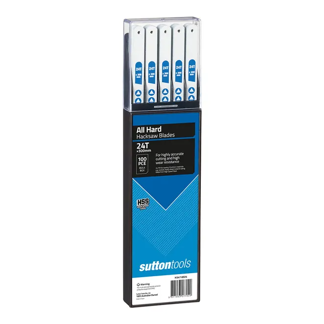 Sutton 100PC 300mm 24TPI Hard HSS Hacksaw Blade H3470024