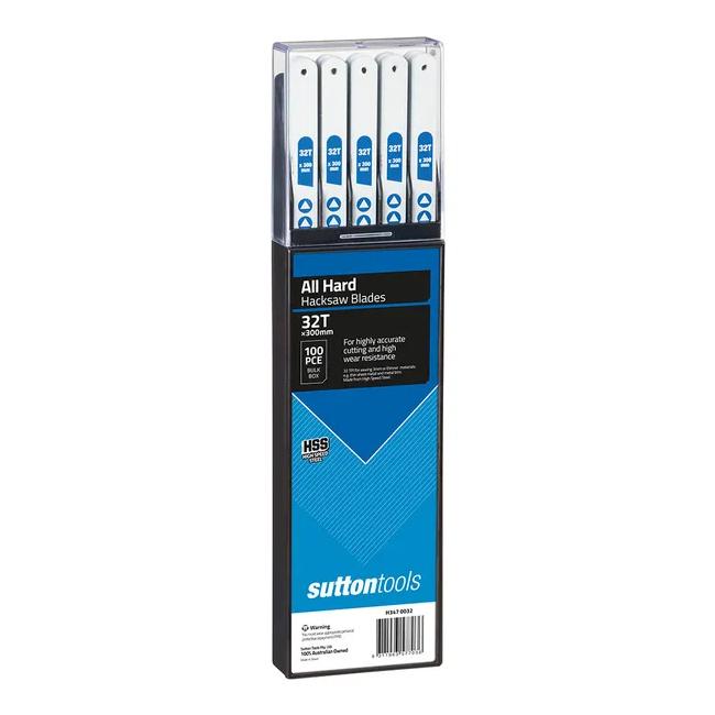 Sutton 100PC 300mm 32TPI Hard HSS Hacksaw Blade H3470032