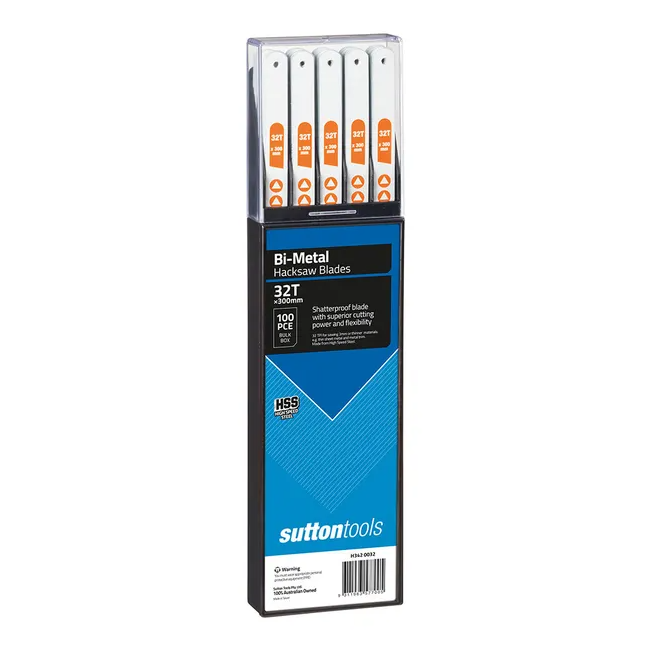Sutton 100PC 300mm 32TPI Bi-Metal Hacksaw Blade H3420032
