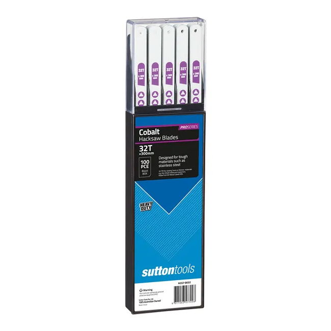 Sutton 100PC 300mm 32TPI Bi-Metal Cobalt Hacksaw Blade H3570032