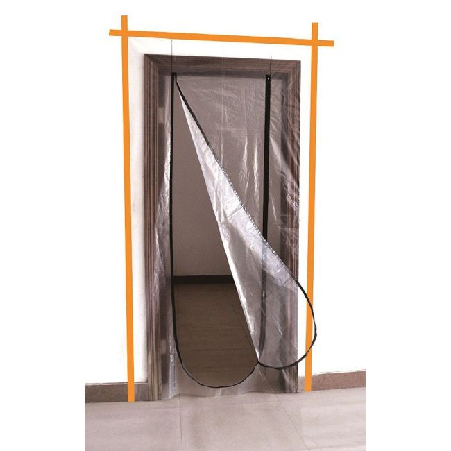 DTA Plastic Door Protector Zip-Up H220 x W112cm DPZ
