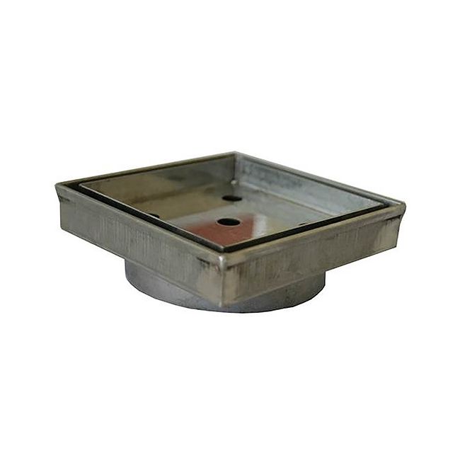 DTA Floor Drain 110mm Square 45mm Outlet S/Steel Tile-In Cover FLDR110TI-45