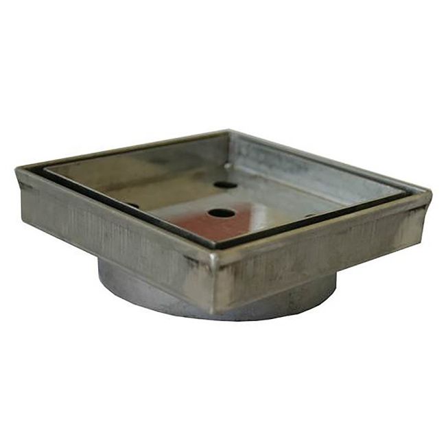 DTA Floor Drain 110mm Square 76mm Outlet S/Steel Tile-In Cover FLDR110TI/304
