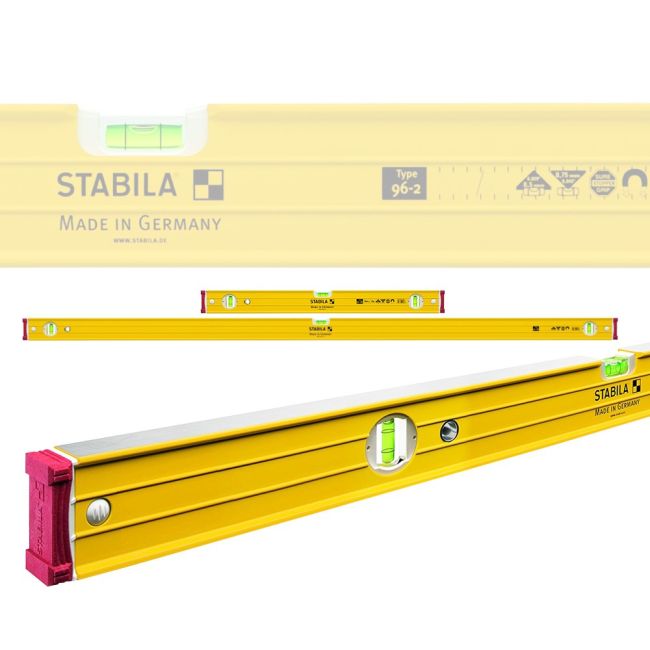  Stabila 1200mm (47") 3 Vial Ribbed Box Frame Spirit Level 96-2/120