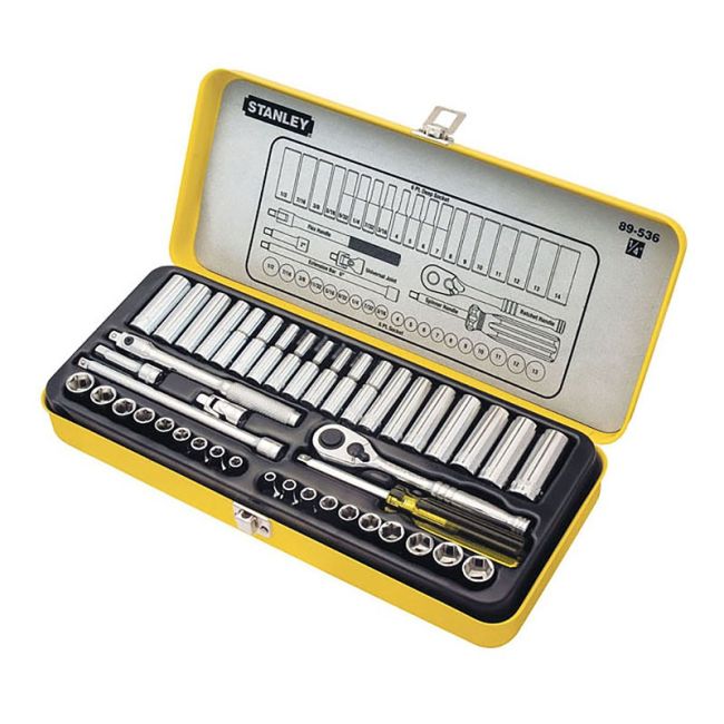 Stanley 44PC 1/4" Metric/AF Socket Set 89-536