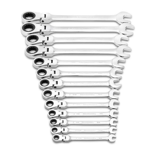 Gearwrench 13PC SAE Flex Combination Ratcheting Wrench Set 9702D