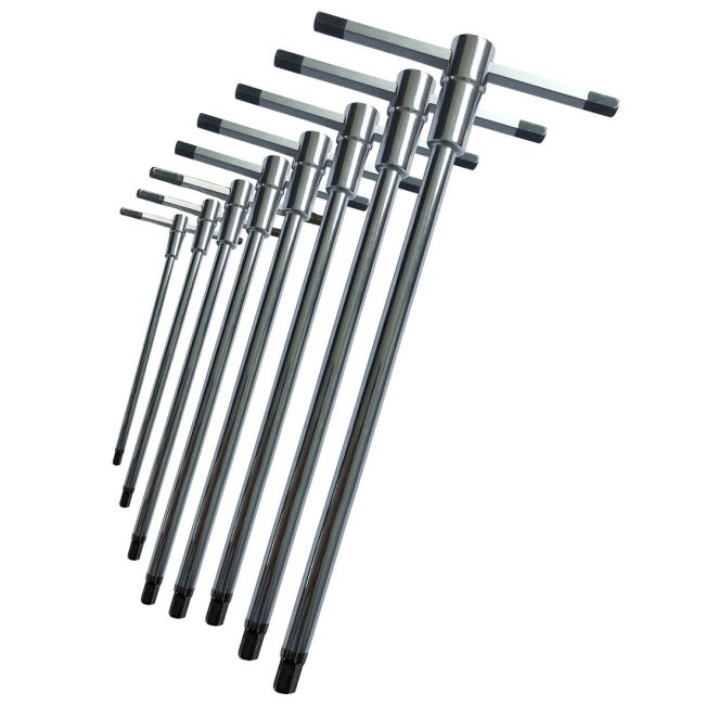SP Tools Hex Allen Key Set 8 Piece Metric Sliding T-Handle SP34710