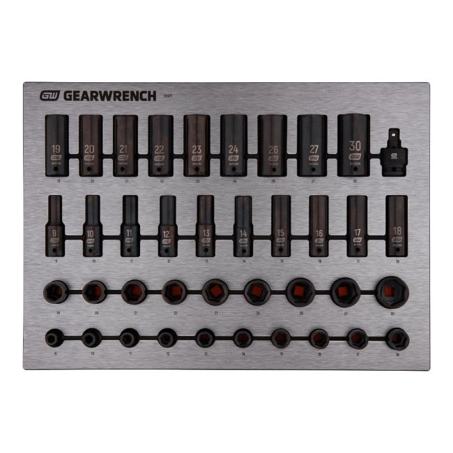 Gearwrench 39PC 1/2" DR Metric Impact Socket Set 83971