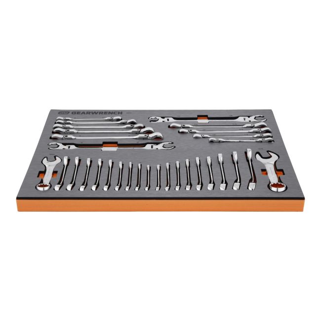 Gearwrench 31PC Metric & SAE Stubby & Flex Flare Nut Wrench Set 83974