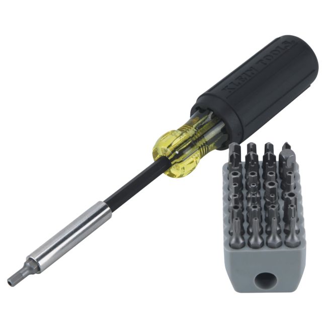 Klein Magnetic Screwdriver with 32 Tamperproof Bits A-32510
