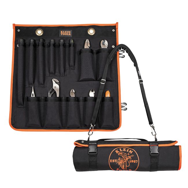 Klein 1K Ins Util Tool Kit Rollup Pouch 13Pc A-33525SC