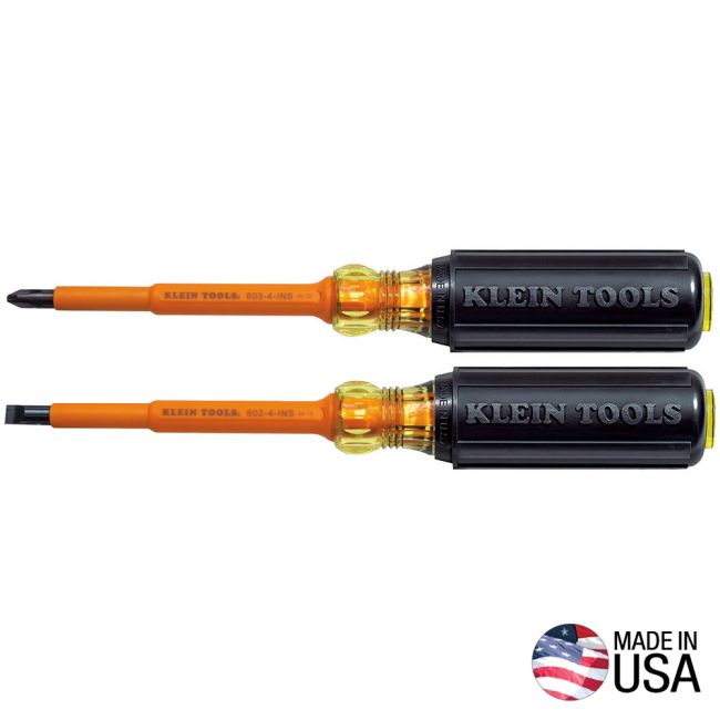 Klein 2-Piece Insulated Screwdriver Set Cushion-Gr A-33532-INS